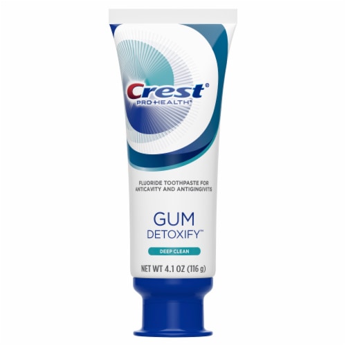 Crest Gum Detoxify Deep Clean Anticavity Fluoride Toothpaste Perspective: back
