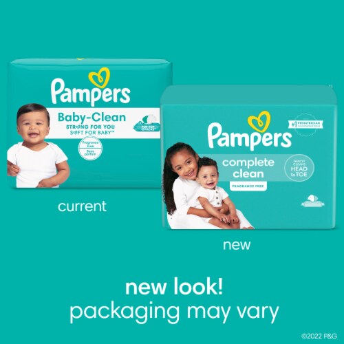 Pampers Fragrance Free Baby Clean Wipes Perspective: back