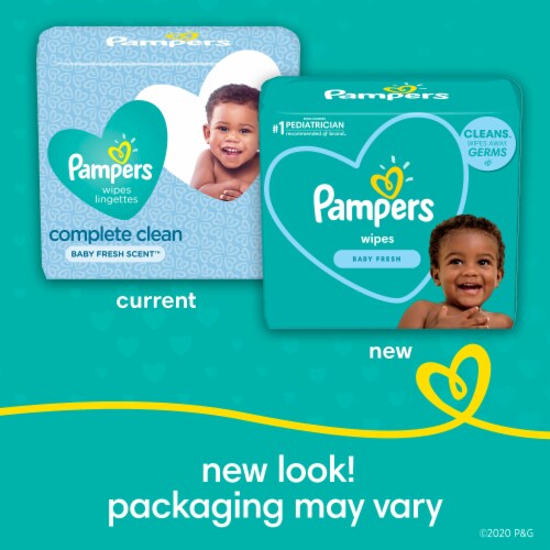 Pampers Complete Clean Baby Fresh Wipes Pop-Top Packs Perspective: back