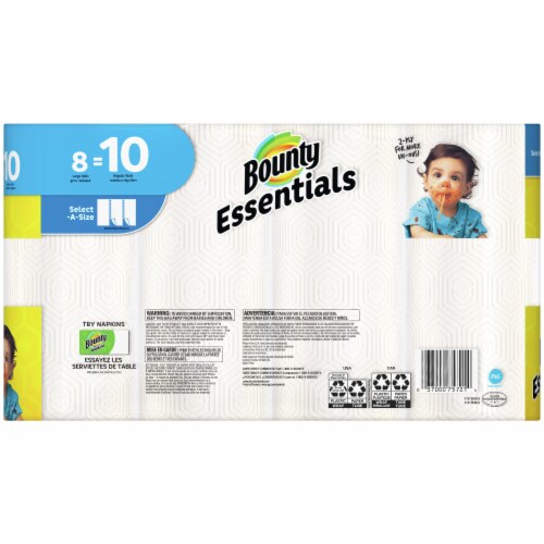 Bounty Essentials Select A Size Paper Towels Perspective: back