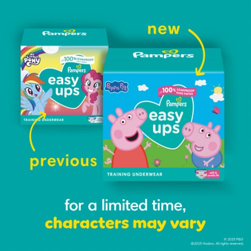 Pampers Easy Ups Training Pants Girls 3T-4T (30-40 lbs) Perspective: back
