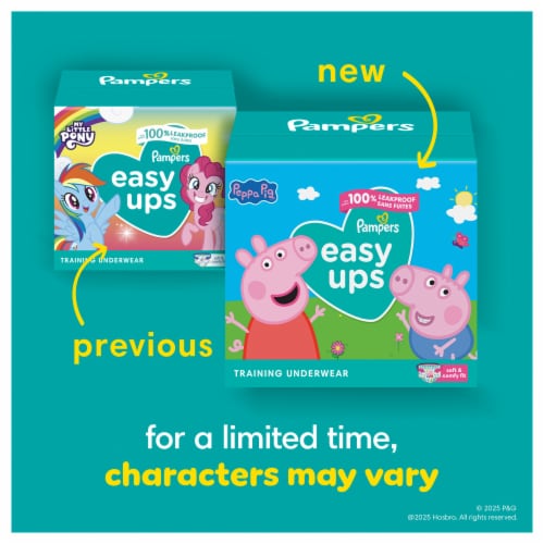 4 sample Pampers easy-ups 5t-6t (My little pony)