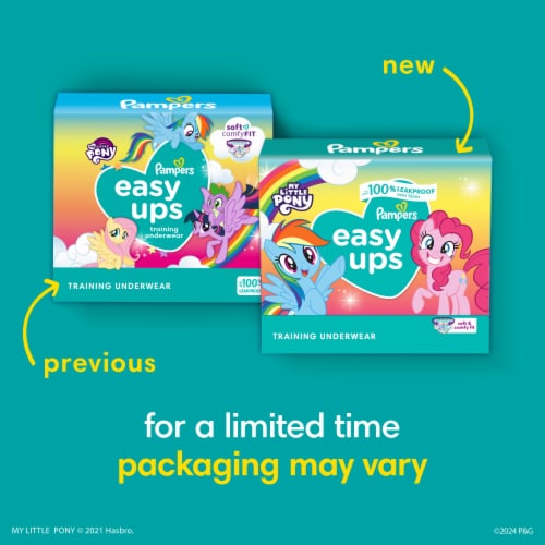 Pampers Easy Ups Training Pants Girls 4T-5T (37+ lbs) Perspective: back