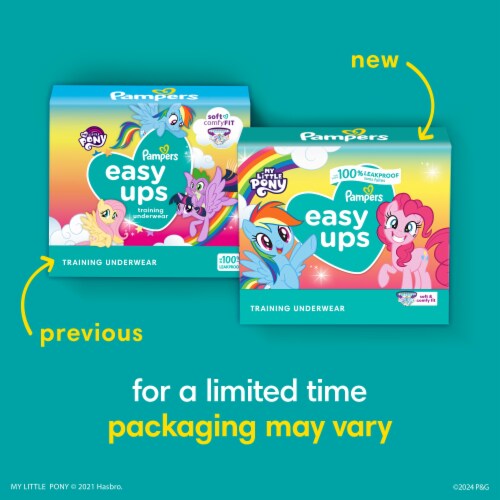 Pampers Easy Ups Training Pants Girls 3T-4T (30-40 lbs) Perspective: back