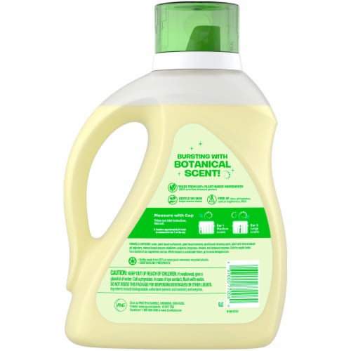Gain Botanicals Orange Blossom Vanilla Plant Based Liquid Laundry Detergent Perspective: back