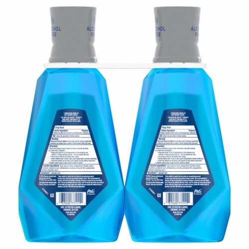 Crest Pro-Health Advanced Alcohol Free Multi-Protection Fresh Mint Mouthwash Perspective: back