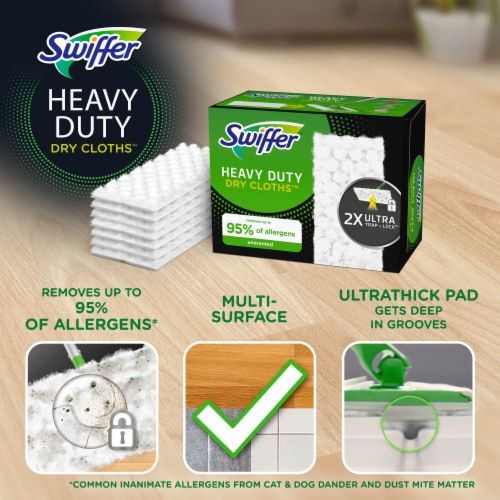 Swiffer Sweeper Heavy Duty Multi-Surface Dry Cloth Refills Perspective: back