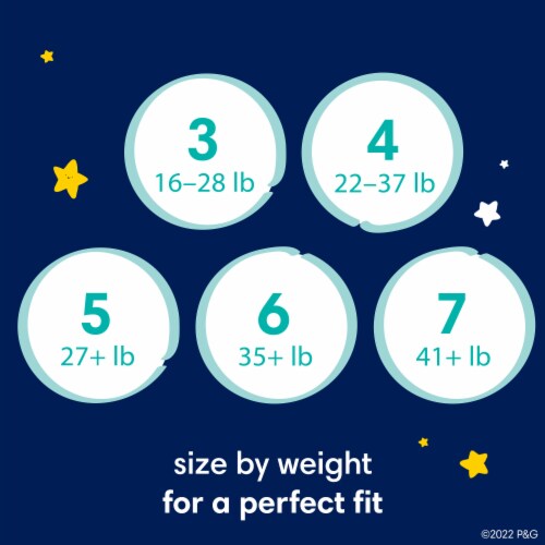 Pampers Swaddlers Overnights Diapers Size 5 Perspective: back