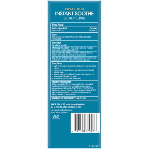 Head & Shoulders Royal Oils Instant Soothe Scalp Elixir Perspective: back