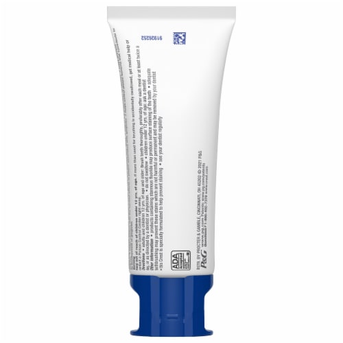 Crest Enamel Repair & Gum Advanced Whitening Anticavity Fluoride Toothpaste Perspective: back