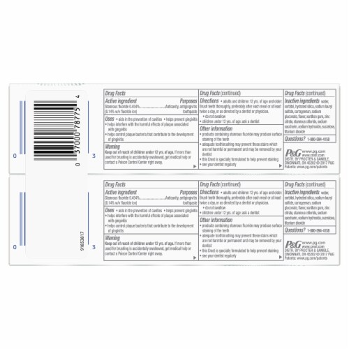 Crest® Gum Detoxify™ Deep Clean Toothpaste Value Pack Perspective: back