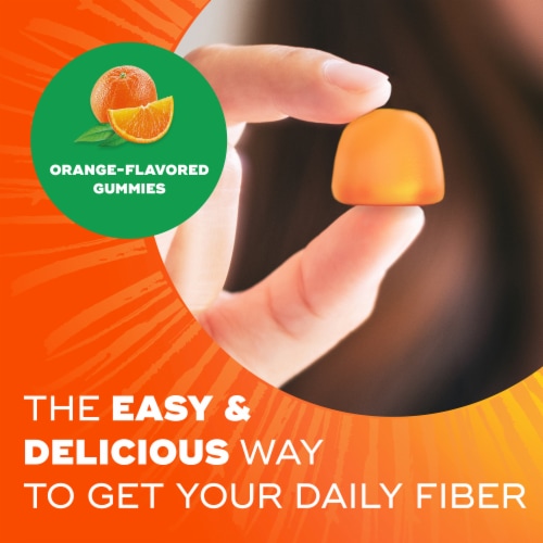 Metamucil Orange No Sugar Added Fiber Gummies Perspective: back