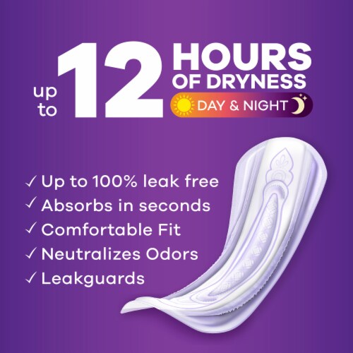 Always Discreet Extra Heavy Long Incontinence and Postpartum Pads Perspective: back