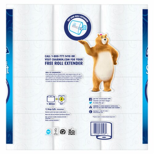 Charmin Ultra Soft Toilet Paper Tissue Mega Rolls Perspective: back
