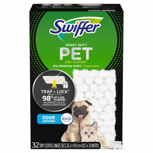 Swiffer Sweeper Pet Heavy Duty Multi-Surface Dry Cloth Refills Perspective: back