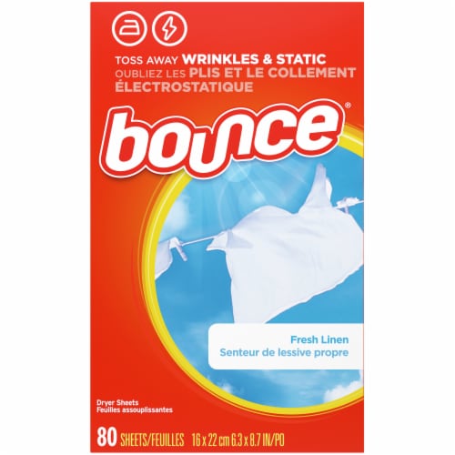 Bounce Fresh Linen Dryer Sheets Perspective: back