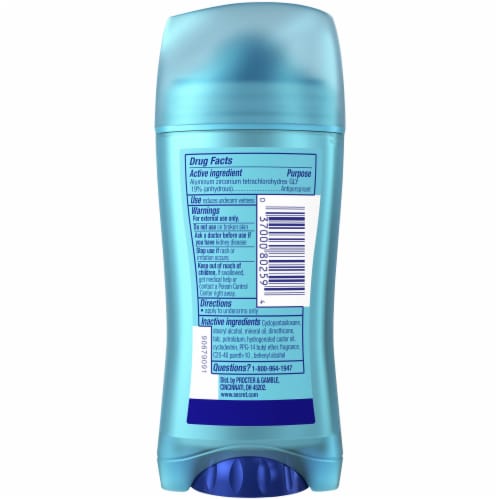 Secret Outlast Invisible Solid Women's Antiperspirant Deodorant Shower Fresh Scent Perspective: back
