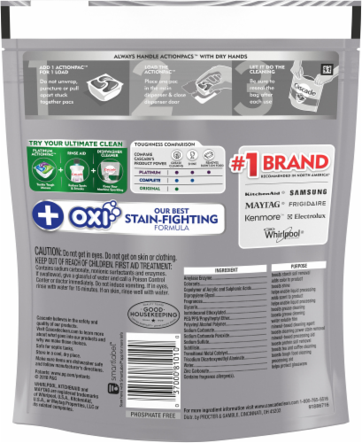 Cascade Platinum + Oxi Fresh Scent ActionPacs Perspective: back