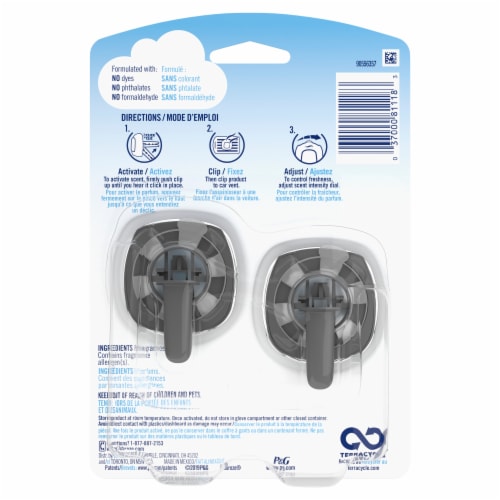 Febreze Car Odor-Eliminating Hawaiian Aloha Air Freshener Vent Clip Perspective: back