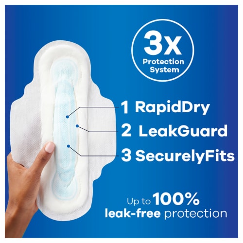 Always® Leak-Free Comfort Super Long Maxi Pads Perspective: back
