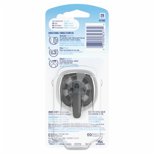 Febreze Car Linen & Sky Air Freshener Vent Clip Perspective: back