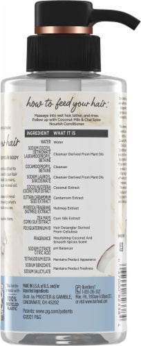 Hair Food Coconut & Chai Spice Sulfate Free Shampoo Dye Free Nourishment Perspective: back
