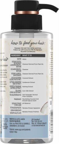 Hair Food Coconut & Chai Spice Sulfate Free Shampoo Dye Free Nourishment Perspective: back