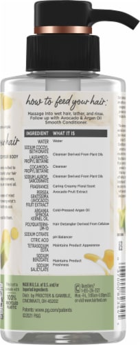 Hair Food Avocado & Argan Oil Sulfate Free Smooth Shampoo Perspective: back