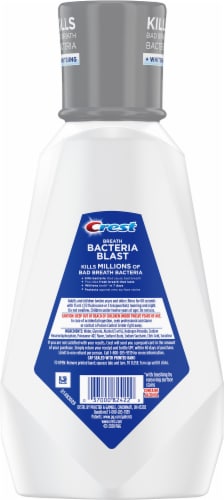 Crest Bacteria Blast Multi-Care Whitening Icy Cool Mint Mouthwash Perspective: back