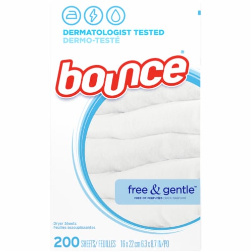 Bounce Free Unscented Dryer Sheets Perspective: back