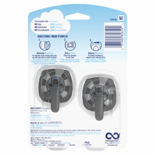 Febreze Auto New Car Scent Air Freshener Car Vent Clip Perspective: back