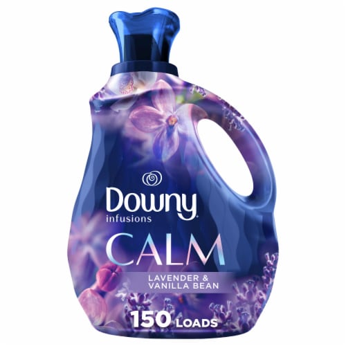 Downy Infusions Lavender & Vanilla Bean Calm Liquid Fabric Softener Fabric Conditioner Perspective: back