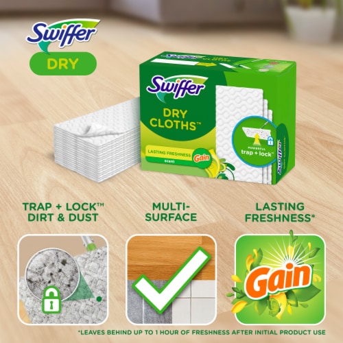 Swiffer Sweeper Dry Sweeping Pad Gain Scent Multi Surface Refills Perspective: back