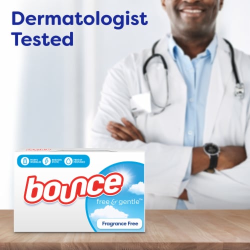 Bounce Free & Gentle Dryer Sheets Perspective: back