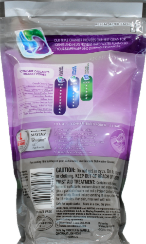 Cascade Platinum Fresh Scent ActionPacs Dishwasher Detergent Perspective: back