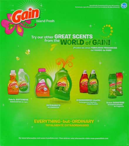 Gain Island Fresh Powder Laundry Detergent Perspective: back