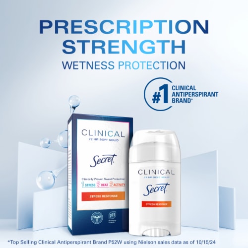 Secret Clinical Strength Soft Solid Antiperspirant and Deodorant for Women, Stress Response Perspective: back