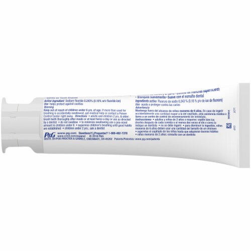 Crest + Extra Whitening Complete Toothpaste Clean Mint Perspective: back
