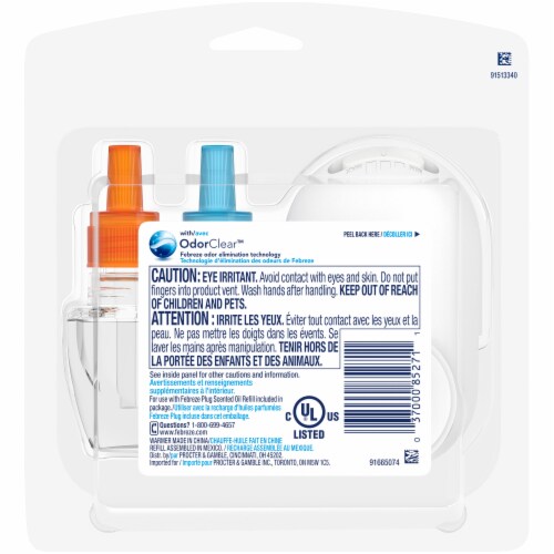 Febreze Plug Hawaiian Aloha Scented Oil Refill + Oil Warmer Perspective: back