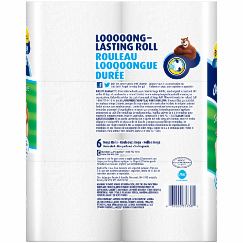 Charmin Ultra Gentle Mega Roll Bath Tissue Perspective: back