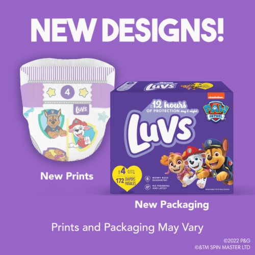 Luvs Baby Diapers Size 3 (16-28 lbs) Perspective: back