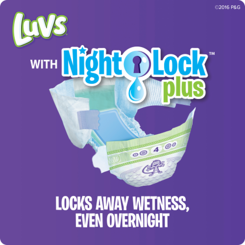 Luvs overnight best sale diapers size 4