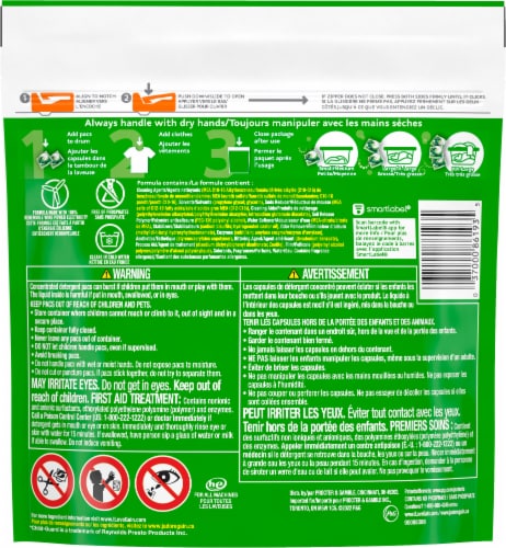Gain Flings Blissful Breeze Laundry Detergent Pods Perspective: back