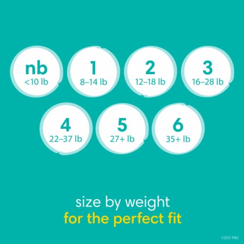 Pampers Baby Dry Baby Diapers Size 4 (22-37 lbs) Perspective: back