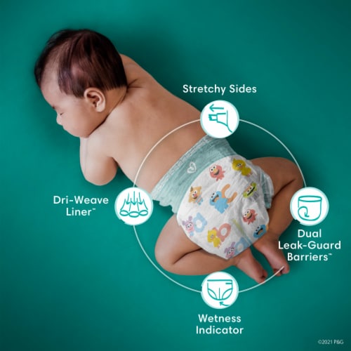 Pampers Baby Dry Baby Diapers Size 6 (35+ lbs) Perspective: back