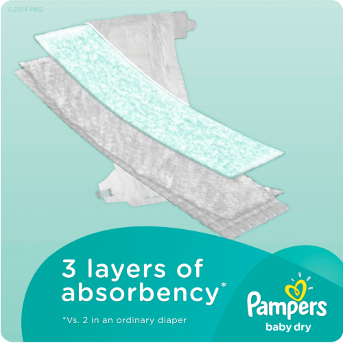 Pampers Baby-Dry Size 5 Diapers Perspective: back