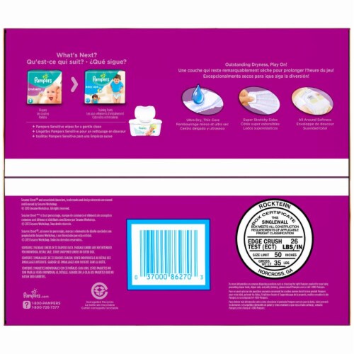 Pampers Cruisers Size 5 Diapers Perspective: back
