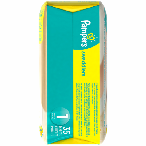 Pampers Swaddlers Size 1 Diapers Perspective: back