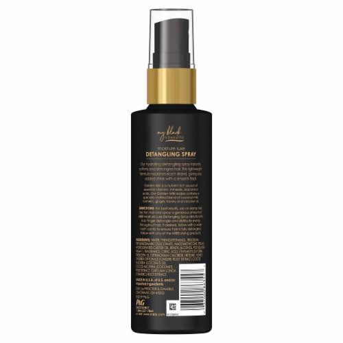 My Black is Beautiful with Coconut Oil Honey & Turmeric Moisture Luxe Detangling Spray Perspective: back
