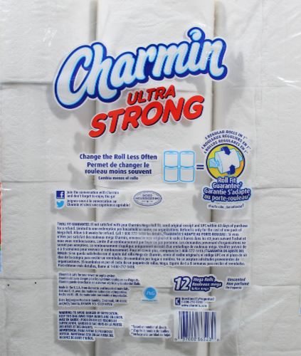 Charmin Ultra Strong Mega Roll Bath Tissue Perspective: back